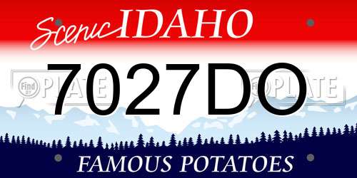 7027DO Idaho License Plate