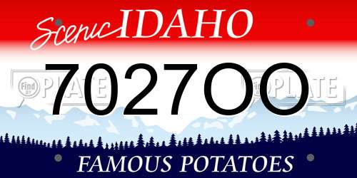 7027OO Idaho License Plate