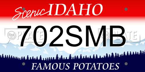 702SMB Idaho License Plate