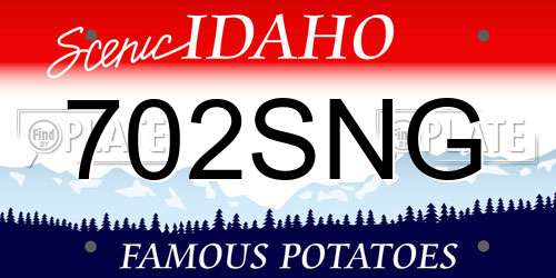 702SNG Idaho License Plate