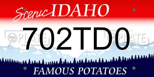 702TD0 Idaho License Plate