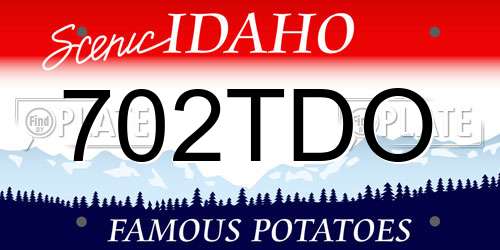 702TDO Idaho License Plate