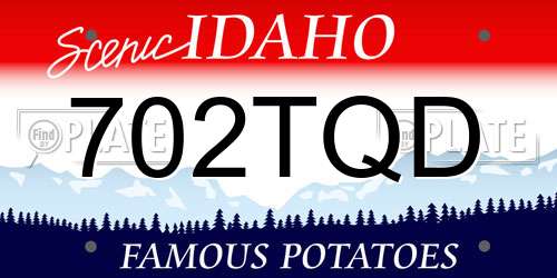 702TQD Idaho License Plate