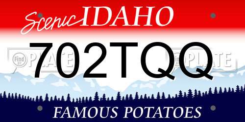 702TQQ Idaho License Plate