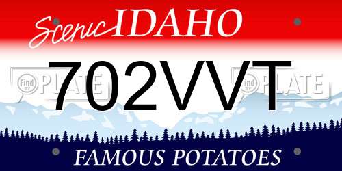 702VVT Idaho License Plate