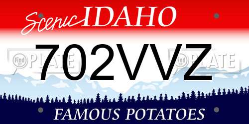 702VVZ Idaho License Plate