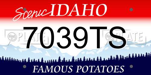 7039TS Idaho License Plate