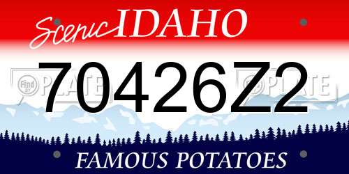 70426Z2 Idaho License Plate