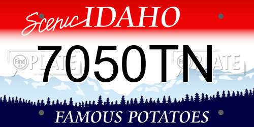 7050TN Idaho License Plate