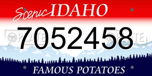 7052458 Idaho License Plate