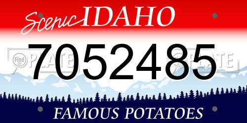 7052485 Idaho License Plate