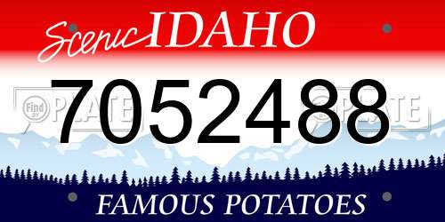 7052488 Idaho License Plate