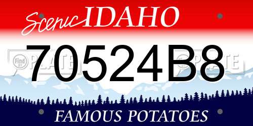 70524B8 Idaho License Plate