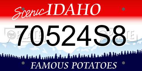 70524S8 Idaho License Plate