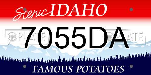 7055DA Idaho License Plate
