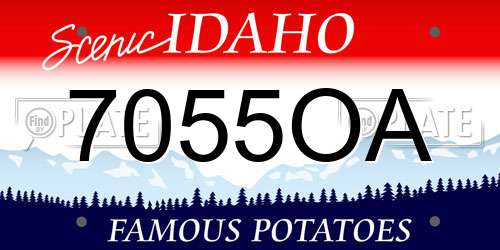 7055OA Idaho License Plate