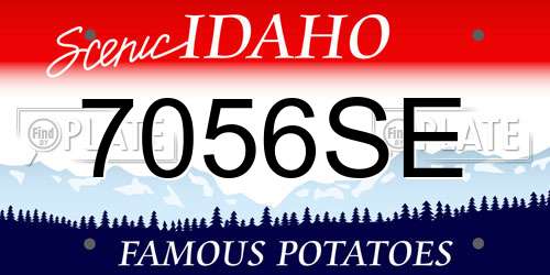 7056SE Idaho License Plate