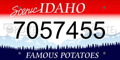 7057455 Idaho License Plate