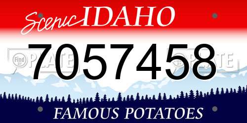 7057458 Idaho License Plate