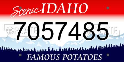 7057485 Idaho License Plate