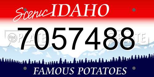 7057488 Idaho License Plate