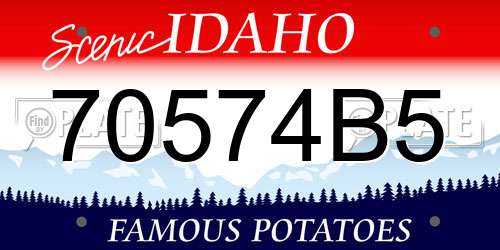 70574B5 Idaho License Plate