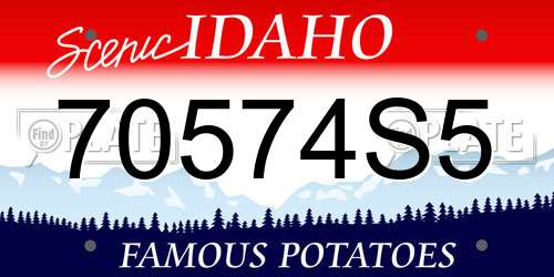 70574S5 Idaho License Plate