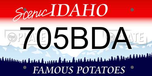 705BDA Idaho License Plate