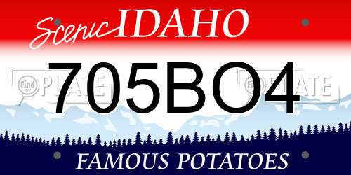 705BO4 Idaho License Plate