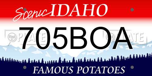 705BOA Idaho License Plate