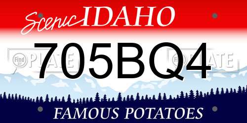 705BQ4 Idaho License Plate