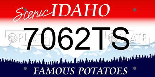 7062TS Idaho License Plate
