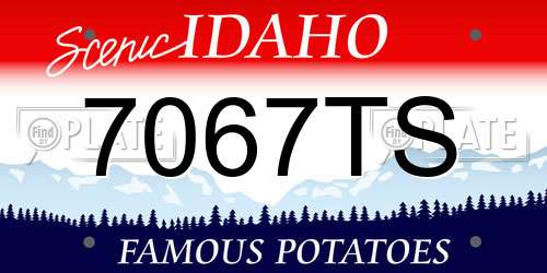 7067TS Idaho License Plate