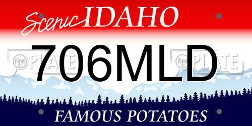 706MLD Idaho License Plate