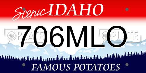 706MLO Idaho License Plate