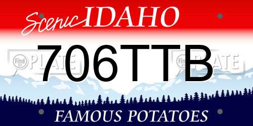 706TTB Idaho License Plate
