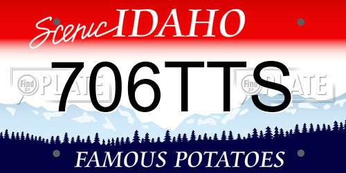 706TTS Idaho License Plate