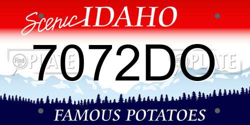 7072DO Idaho License Plate