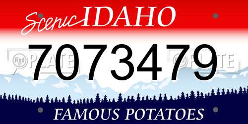 7073479 Idaho License Plate