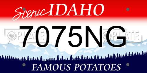 7075NG Idaho License Plate