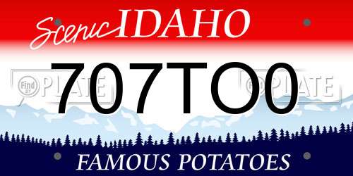 707TO0 Idaho License Plate