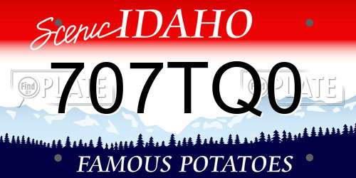 707TQ0 Idaho License Plate