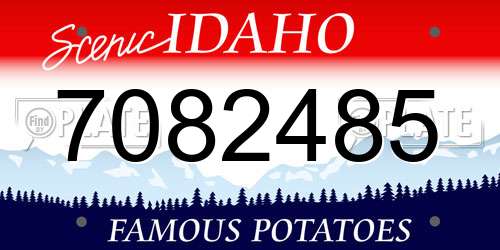 7082485 Idaho License Plate