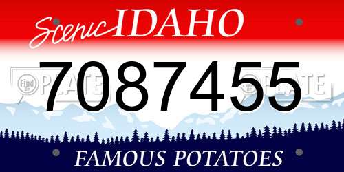 7087455 Idaho License Plate