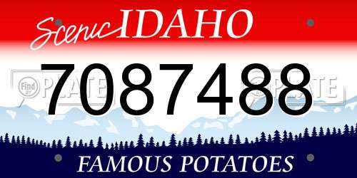 7087488 Idaho License Plate