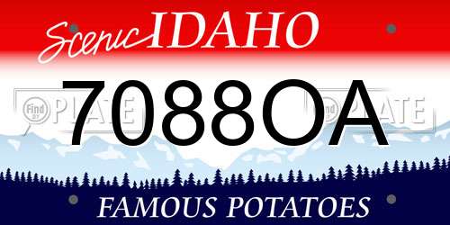 7088OA Idaho License Plate