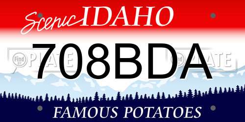 708BDA Idaho License Plate