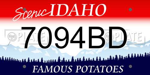 7094BD Idaho License Plate