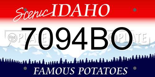 7094BO Idaho License Plate