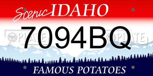 7094BQ Idaho License Plate